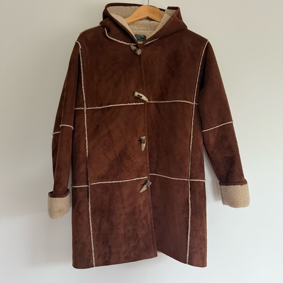 Lauren Ralph Lauren Faux Shearling Suede Hooded CoatSize SPre-Owned